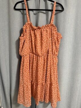 Liberty Love Orange Floral Mini Dress